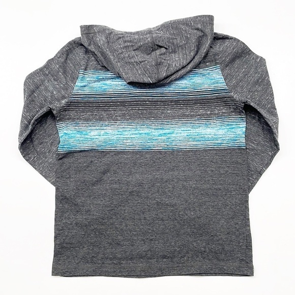 Urban Pipeline charcoal/blue striped boys hoodie - Picture 2 of 4